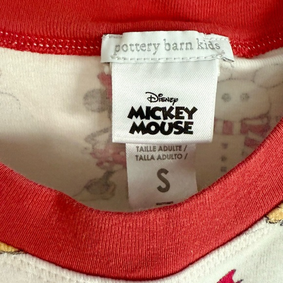 Adult Women’s Pottery Barn Mickey and Minnie Winter Red and White Pajamas Size S - Picture 5 of 5